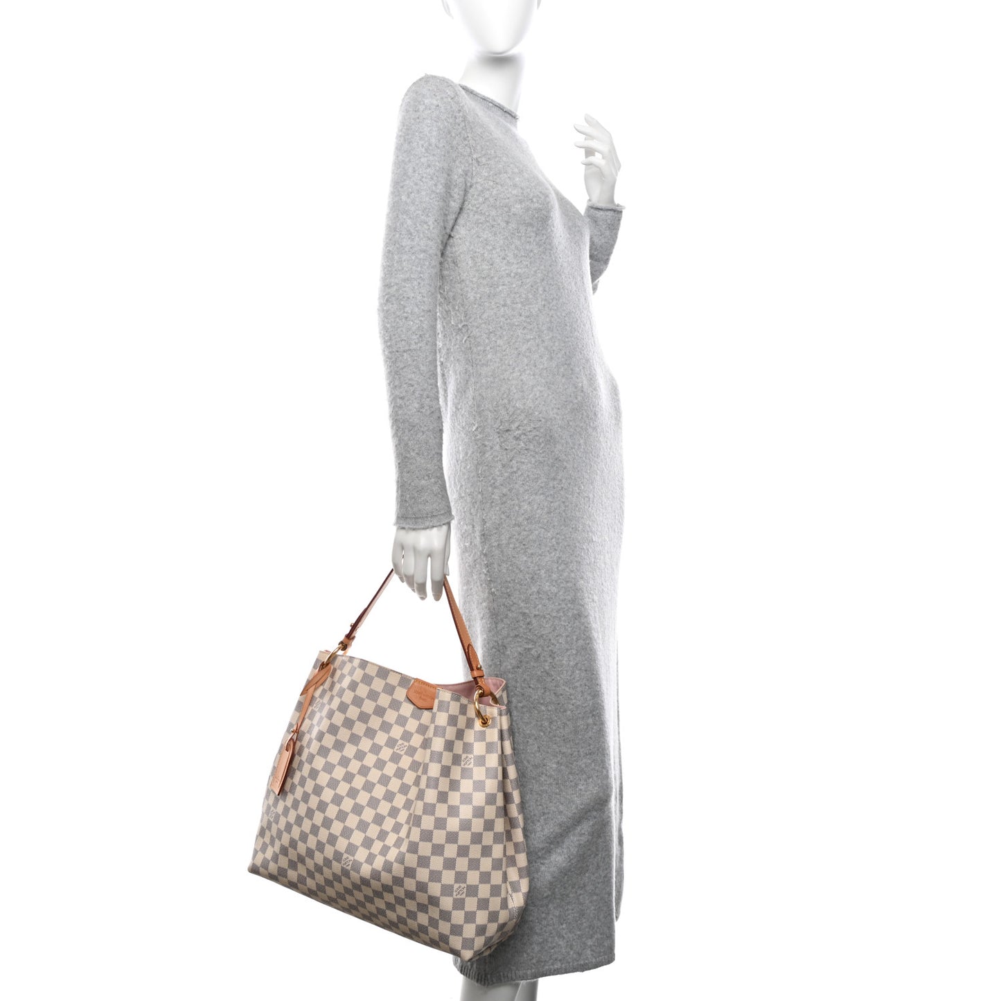 Damier Azur Graceful MM Rose Ballerine