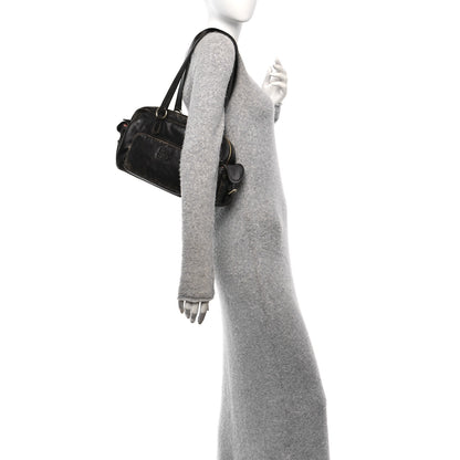 Miu Miu Distressed Nappa Shoulder Bag Sand Coffee 2 of 9