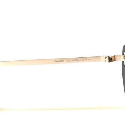 Fendi Acetate FF Aviator Sunglasses FE40006U Black Red 5 of 9