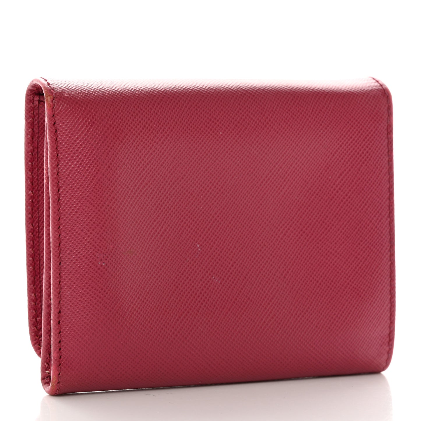 Saffiano Metal French Flap Compact Wallet Peonia