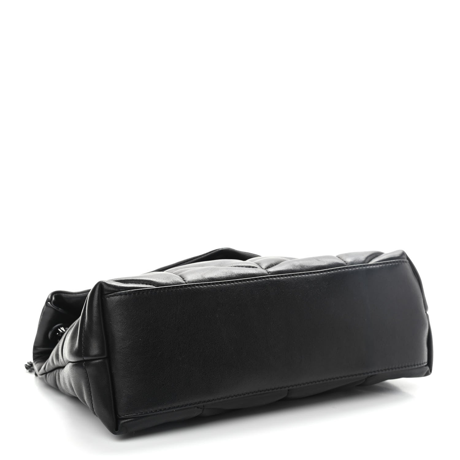 Saint Laurent Lambskin Quilted Small Loulou Puffer Monogram Chain Satchel Black 4 of 9