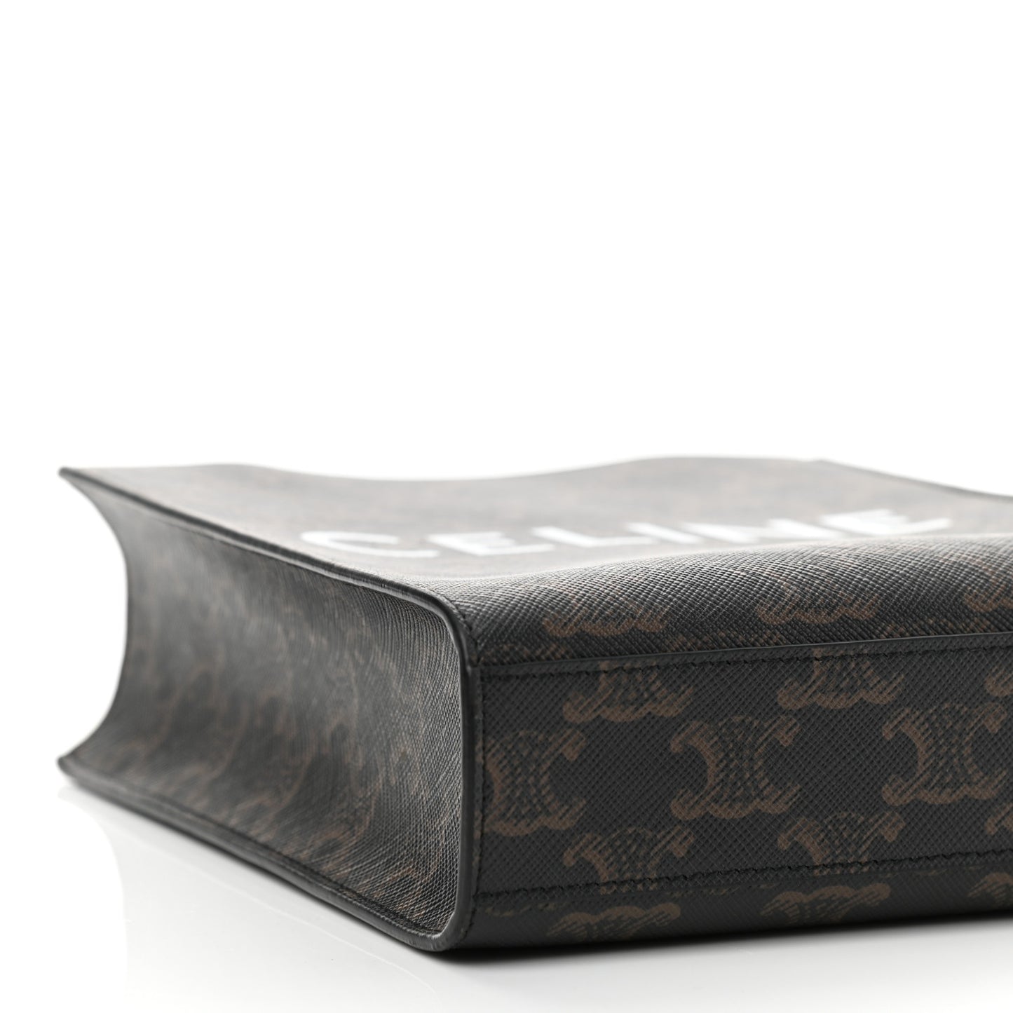 Triomphe Canvas Calfskin Mini Vertical Cabas Tan