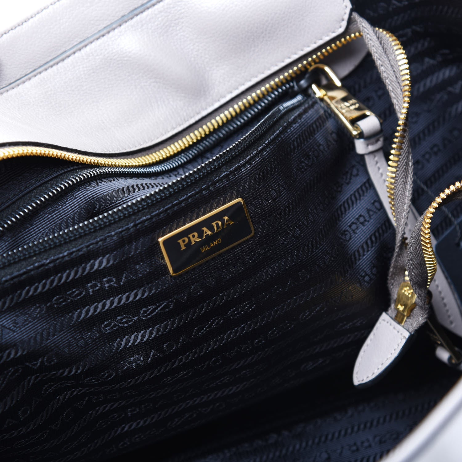 Prada Glace Calf Shopping Tote Argilla 9 of 10