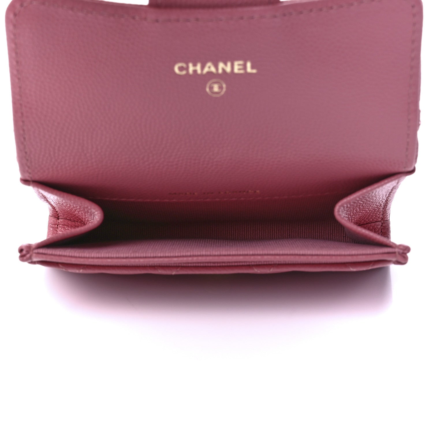 Chanel Caviar Quilted Flap Card Holder Wallet Pink 4 of 10