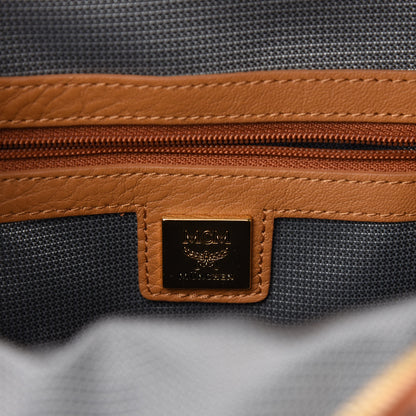 MCM Visetos Side Stud Mini Stark Backpack Cognac 8 of 10
