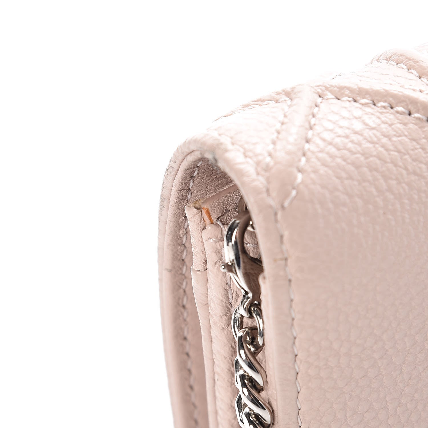 Christian Dior Grained Calfskin Diorama Croisiere Chain Wallet Rose Poudre 8 of 12