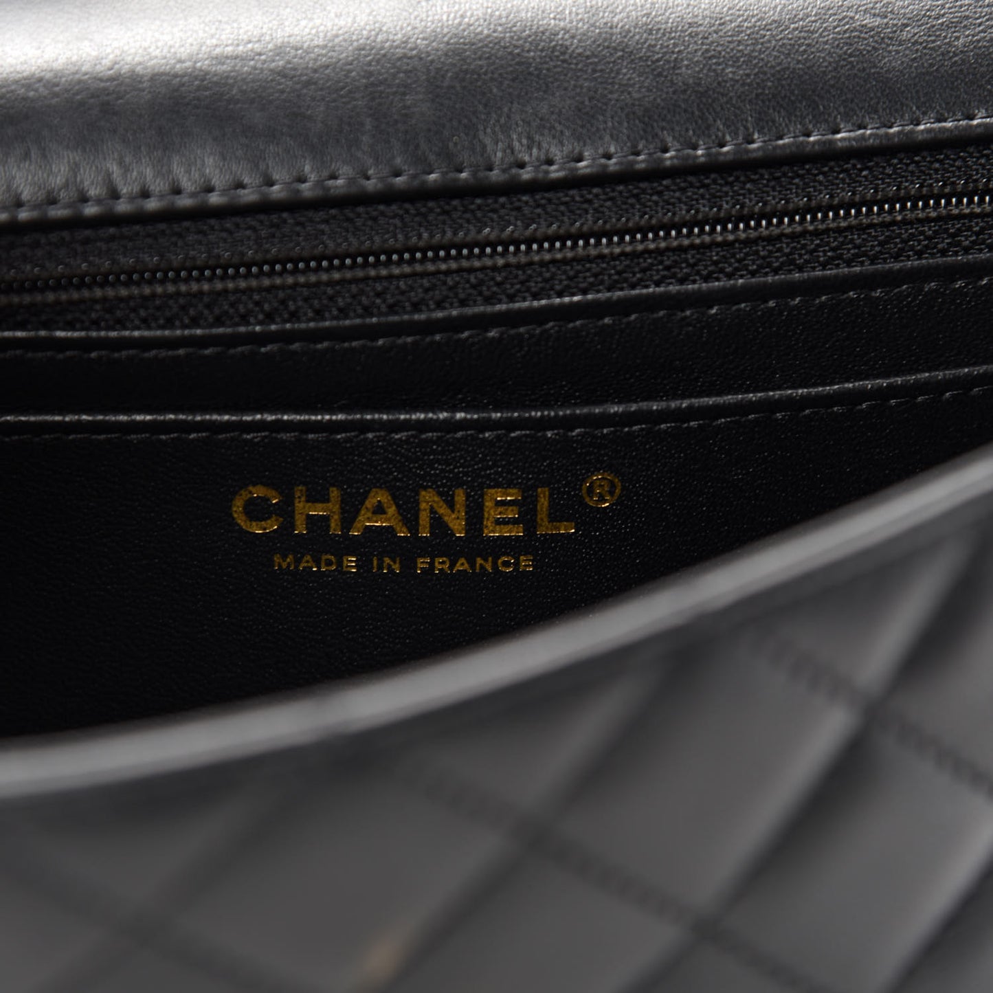 Lambskin Quilted Mini Rectangular Flap Black
