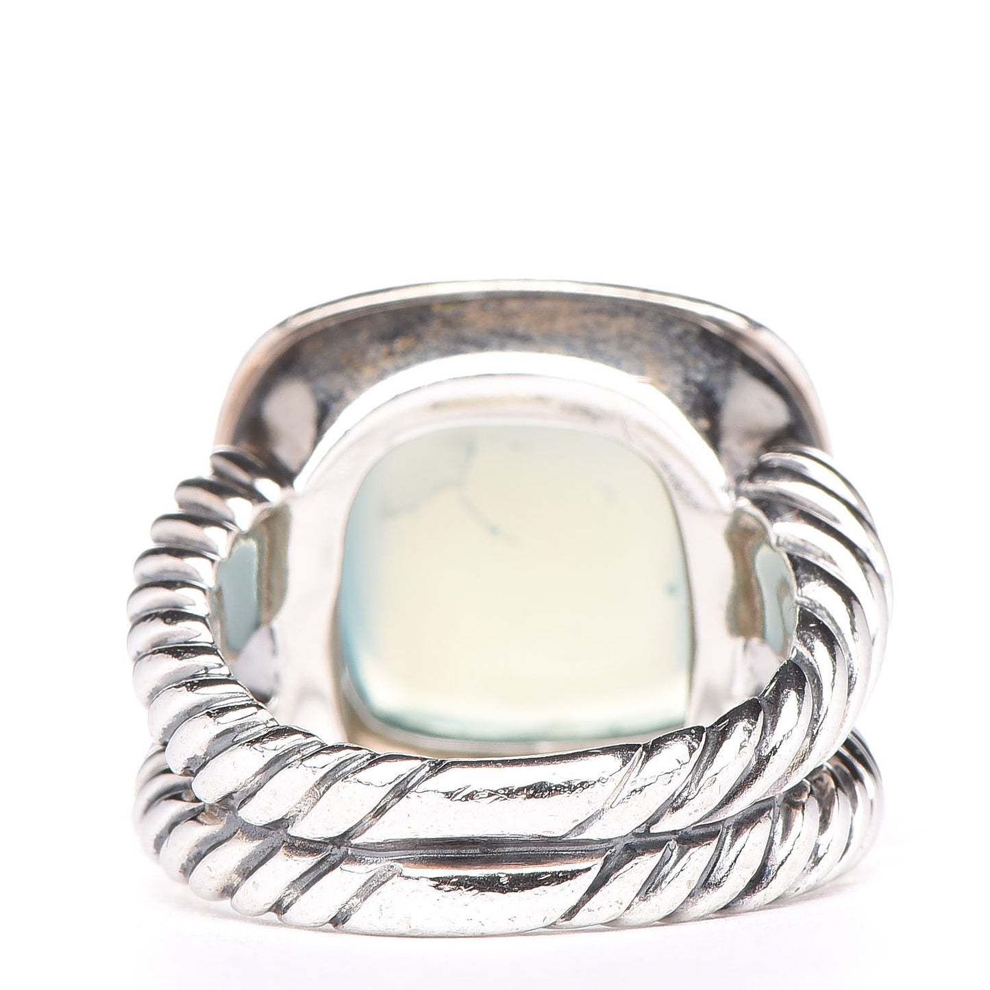 Sterling Silver Diamond Chalcedony 11mm Albion Ring 51 5.75