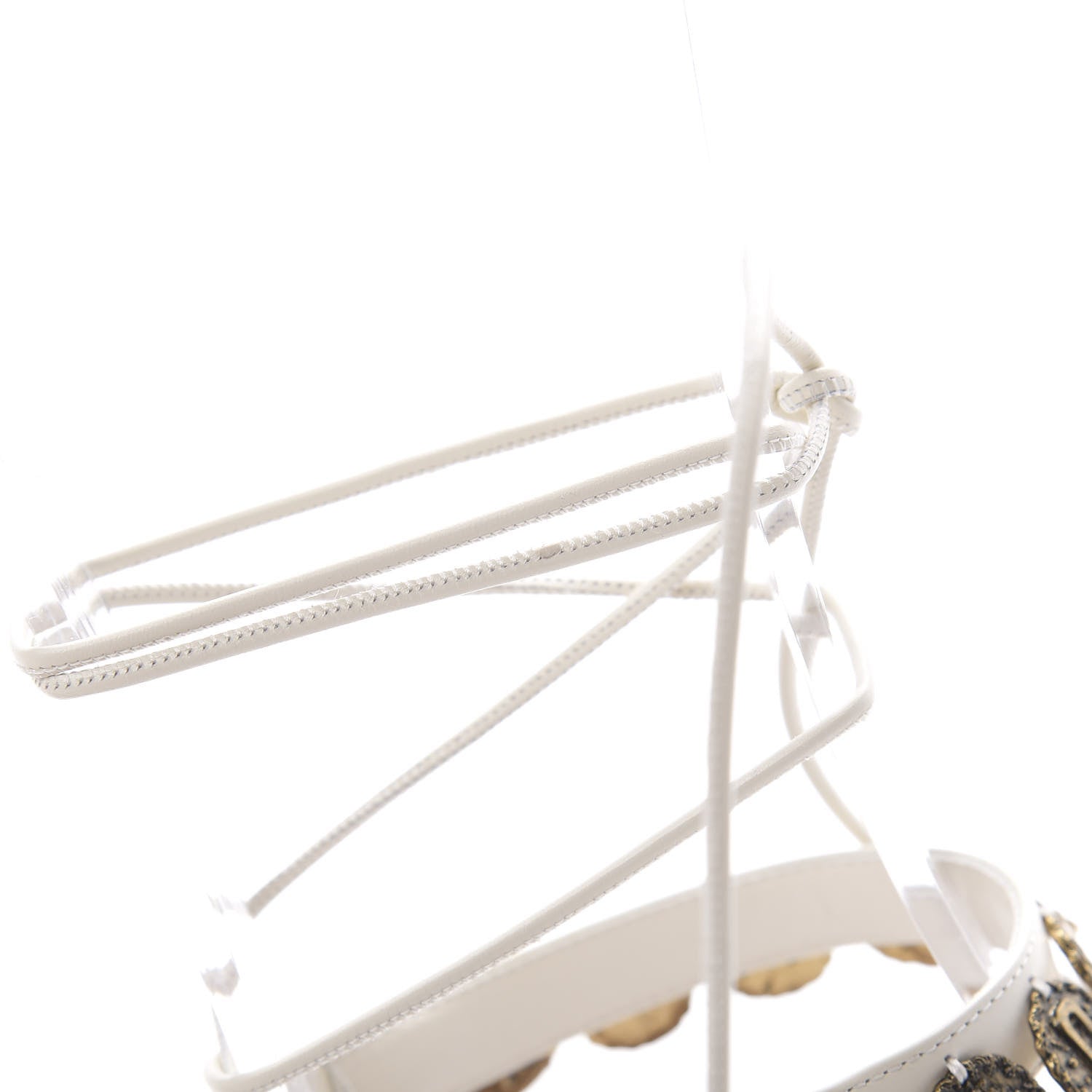 Christian Dior Calfskin Dior Zodiac Sandals 35 Off White 11 of 12