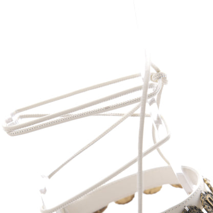 Christian Dior Calfskin Dior Zodiac Sandals 35 Off White 11 of 12