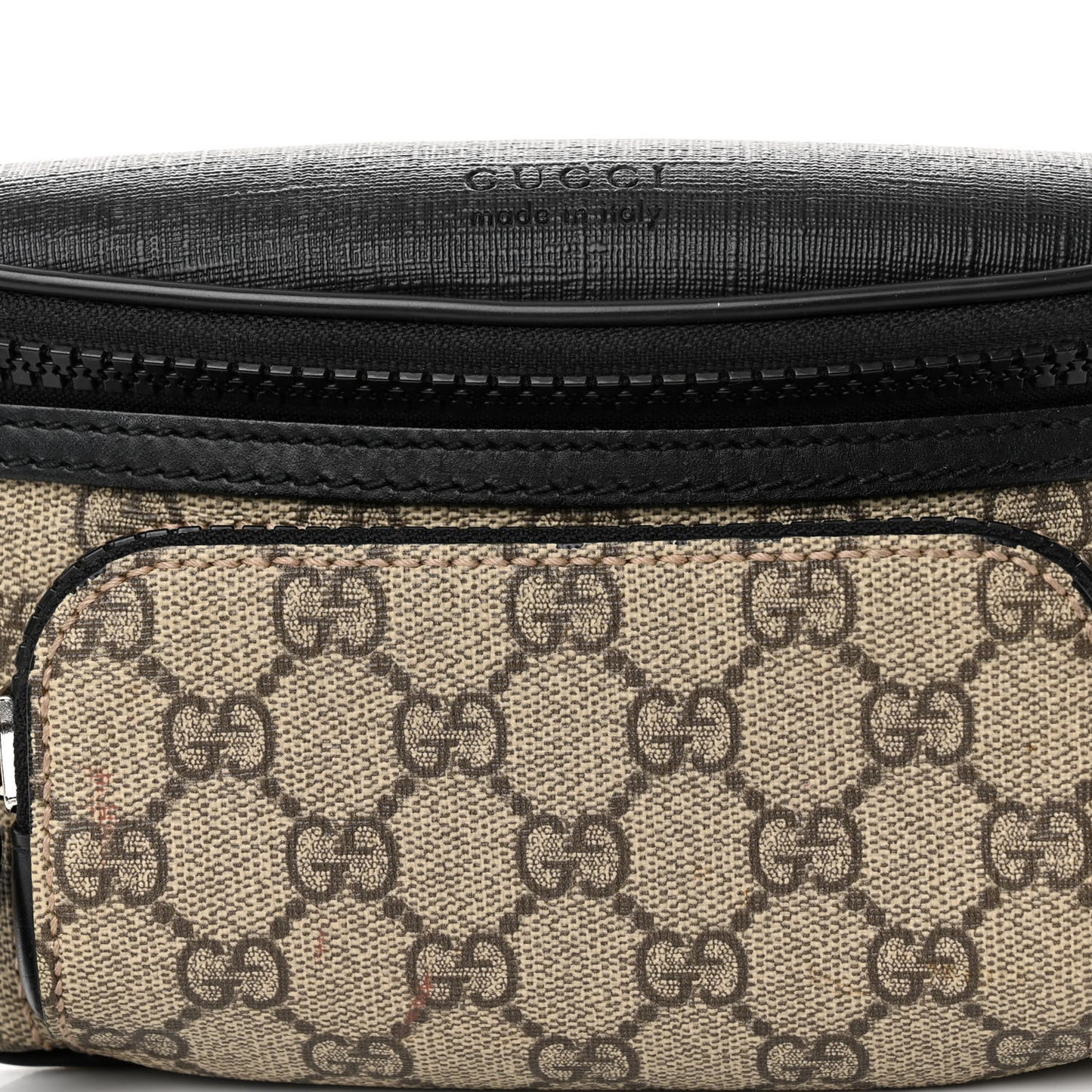 GG Supreme Monogram Belt Bag Black