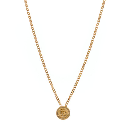 Christian Dior Metal CD Logo Necklace Gold 1 of 3