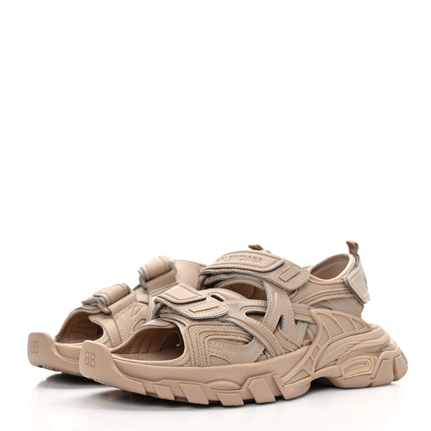 Neoprene Rubber Womens Track Sandals 37 Full Beige