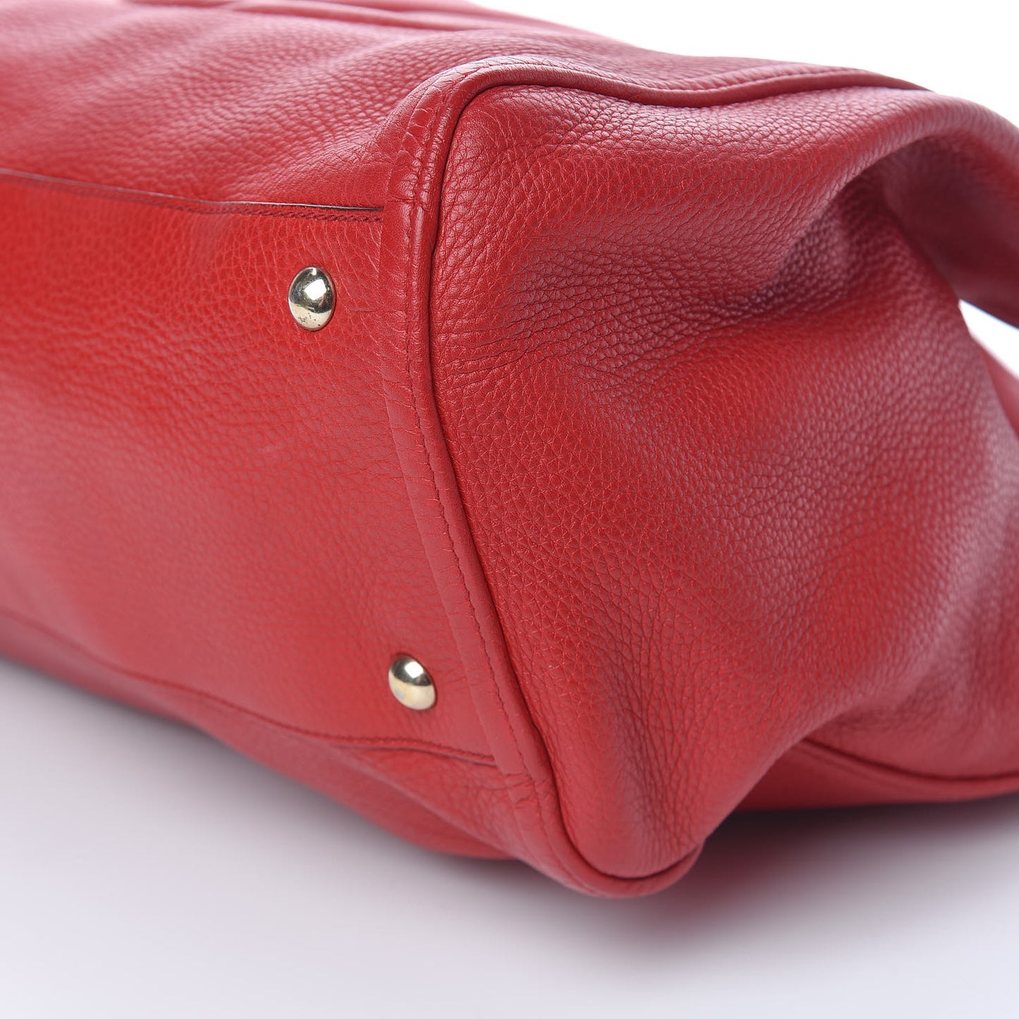 Pebbled Calfskin Medium Soho Shoulder Bag Red