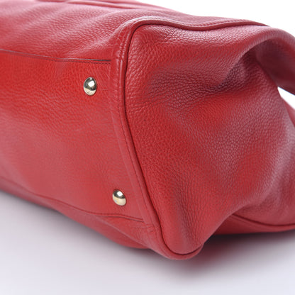 Gucci Pebbled Calfskin Medium Soho Shoulder Bag Red 6 of 11