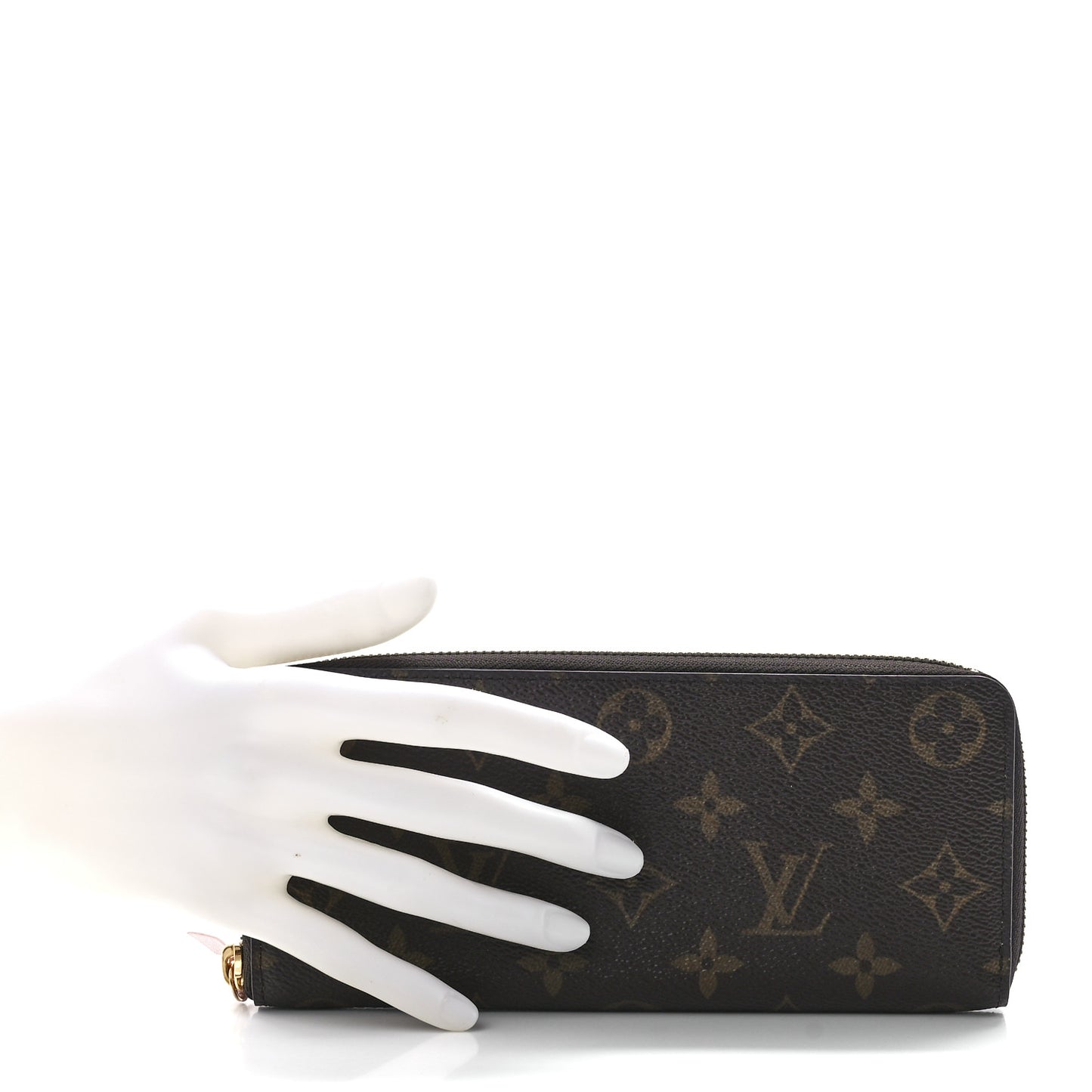 Monogram Clemence Wallet Rose Ballerine