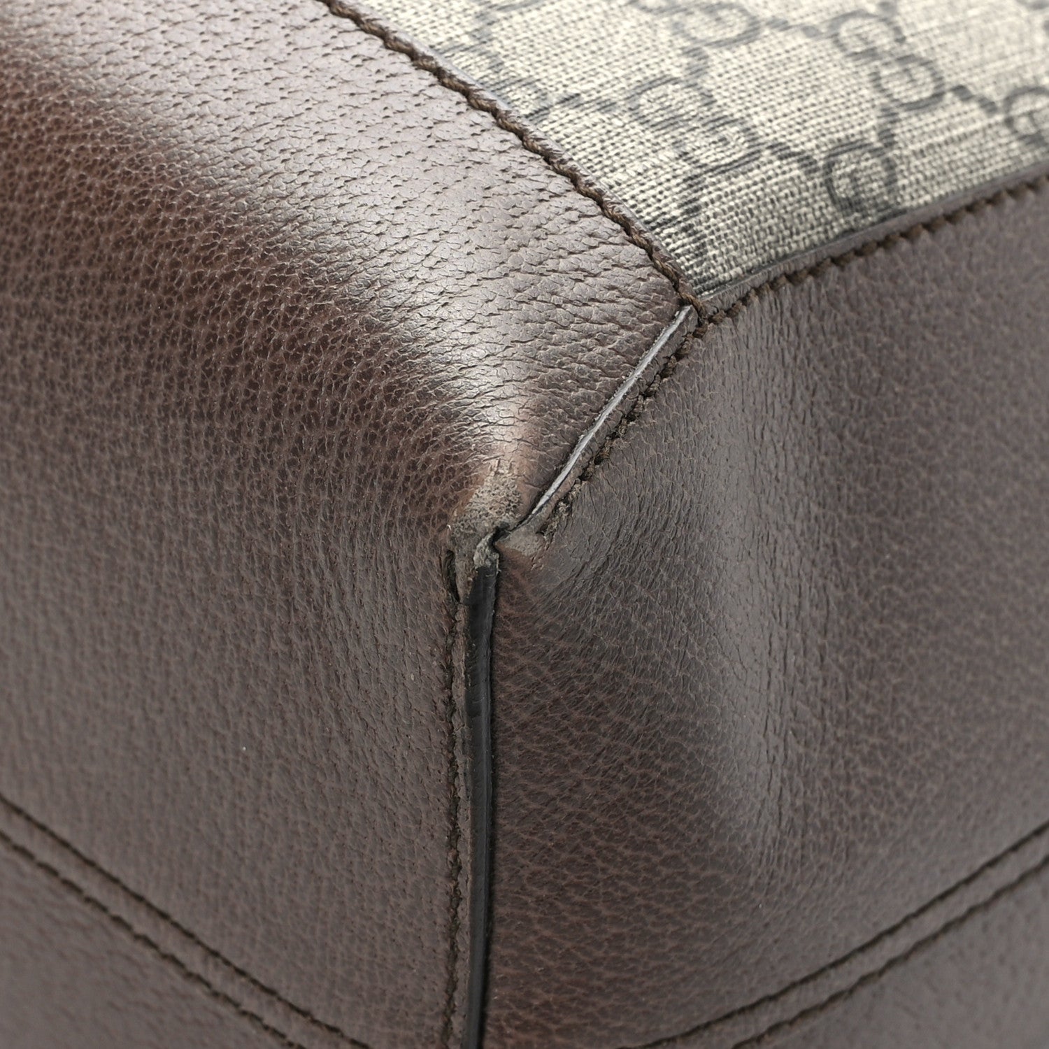 Gucci GG Supreme Monogram Web Ophidia Tote Brown 9 of 11