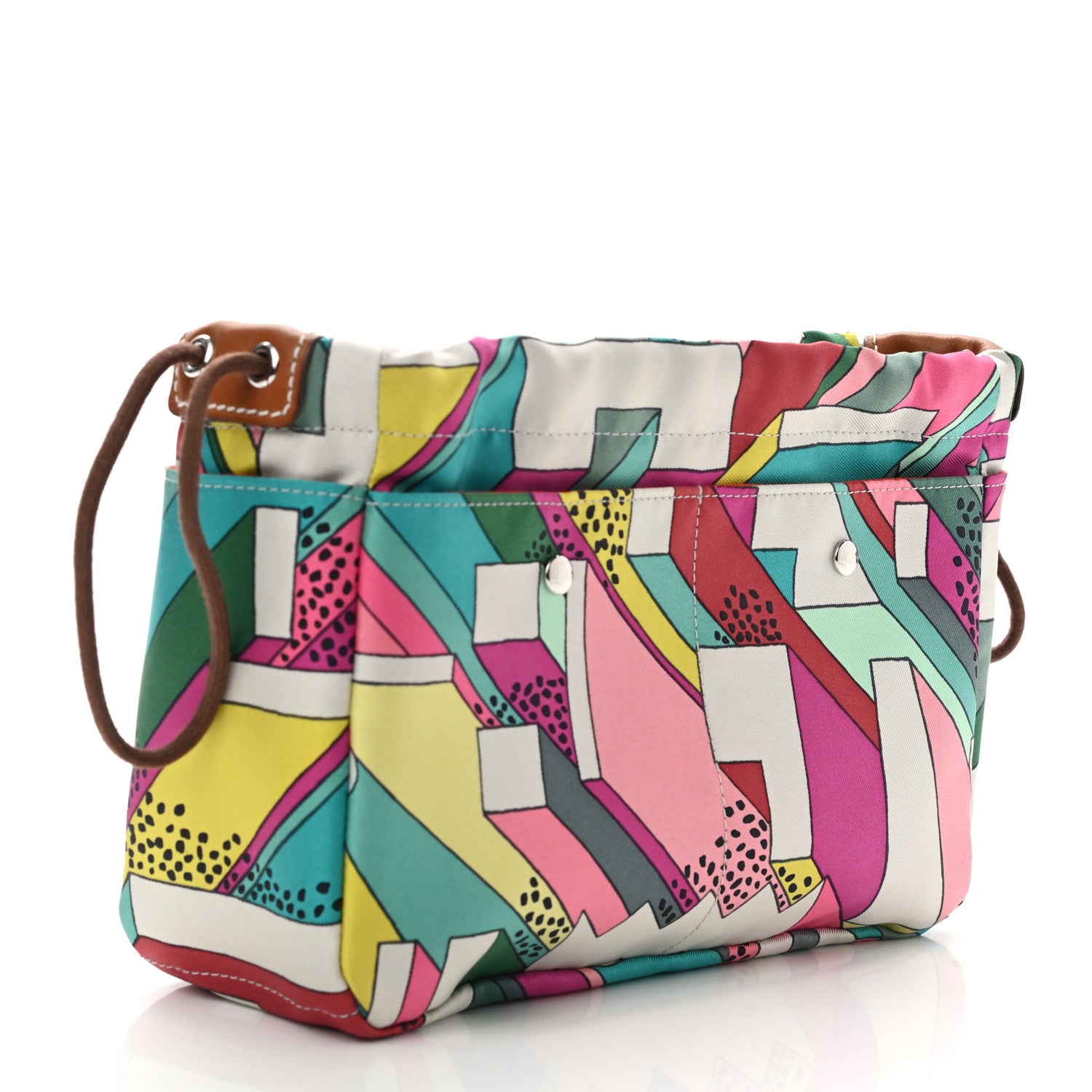 Hermes Silk On A Summer Day Fourbi 20 PM Pouch Tosca Bleu Paon 3 of 7