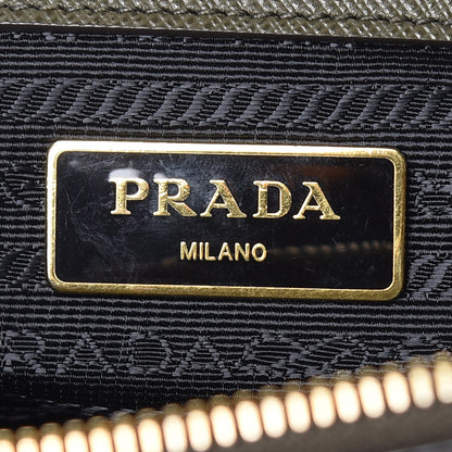 Prada Saffiano Small Galleria Double Zip Tote Militare 10 of 15