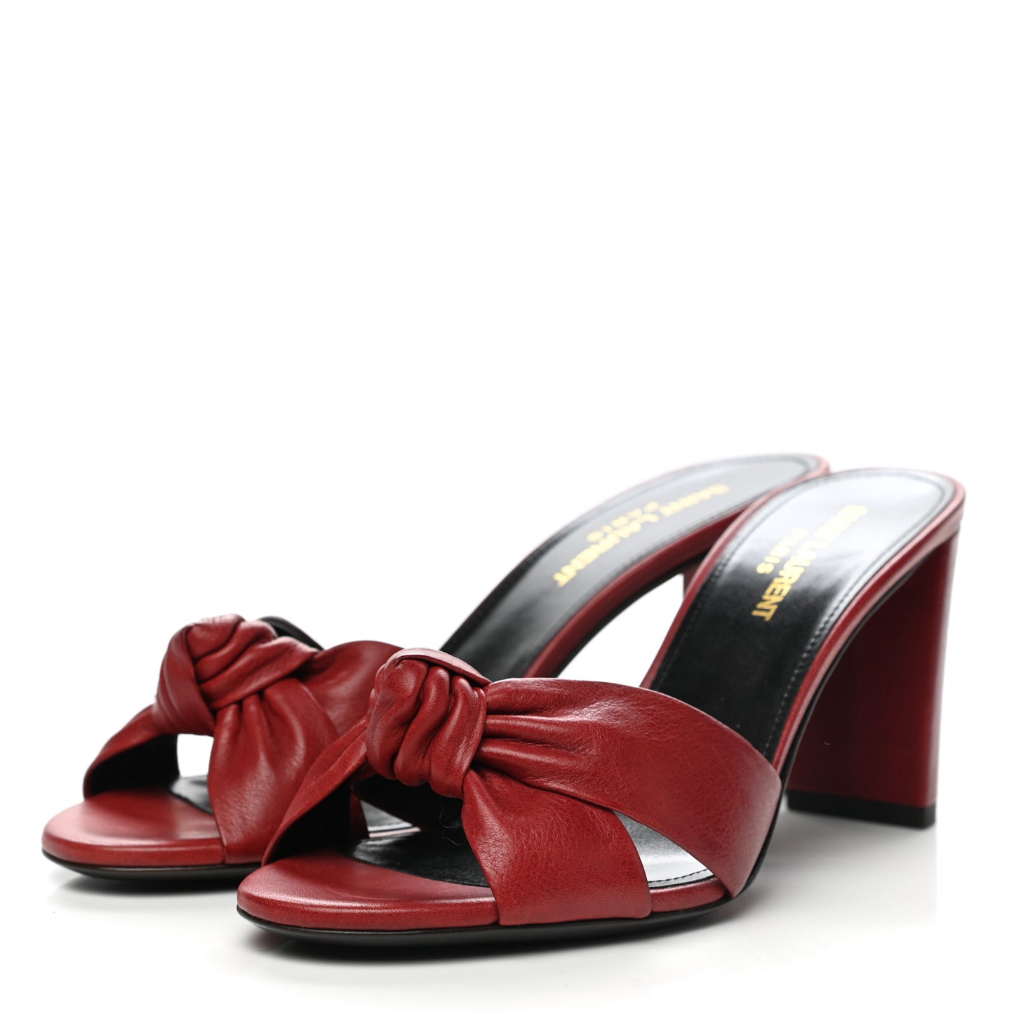 Lambskin Bianca Mules 38.5 Red