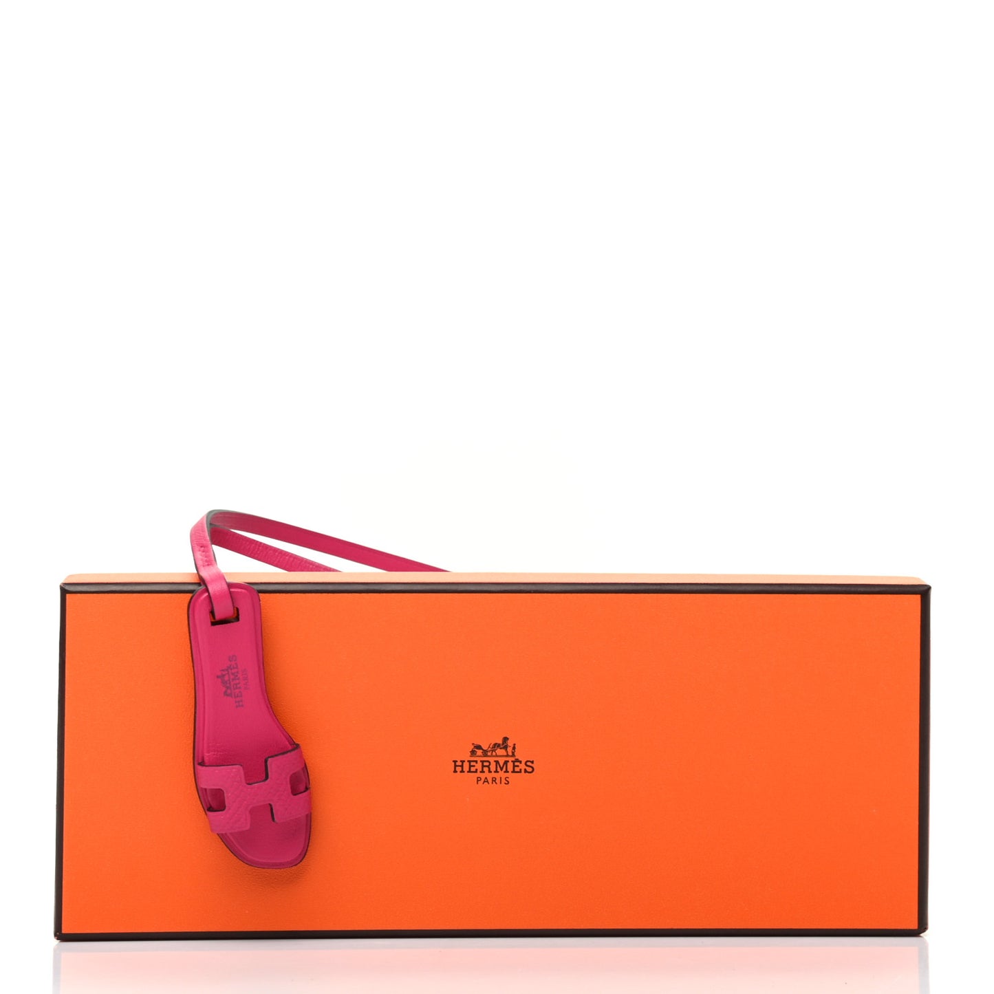 Epsom Butler Calfskin Hunter Oran Nano Bag Charm Rose Mexico