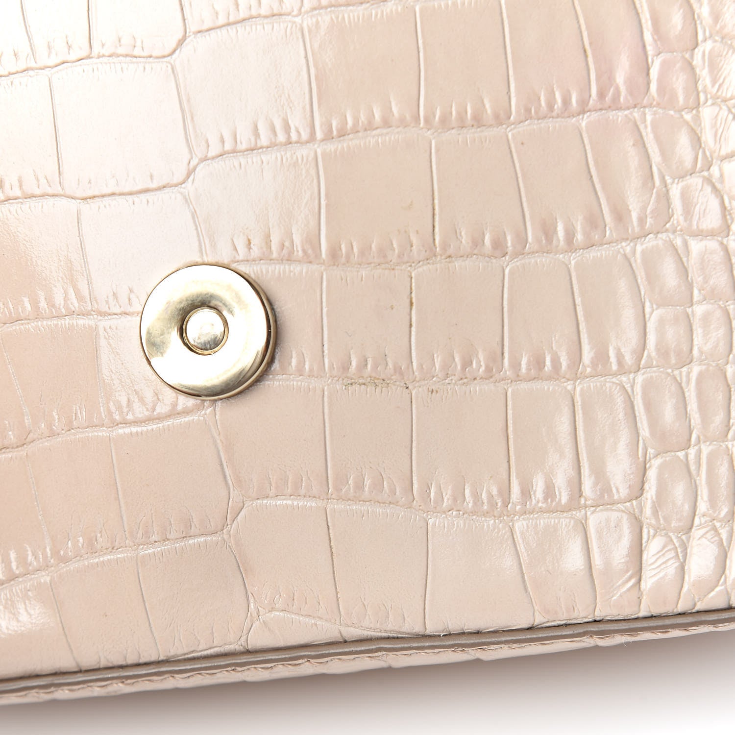 Givenchy Calfskin Crocodile Embossed Mini Nobile Shoulder Bag Nude Pink 7 of 11