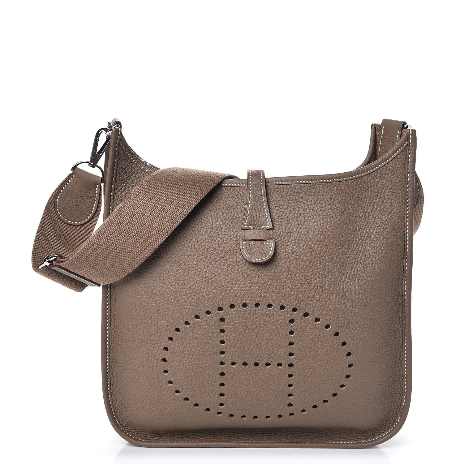 Hermes Taurillon Clemence Evelyne III PM Etoupe 1 of 8