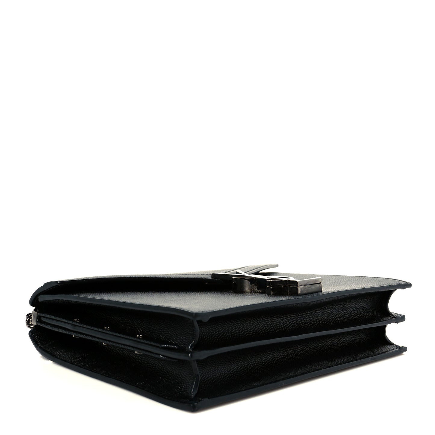 Grain De Poudre Monogram Cassandra Clasp Bag Black