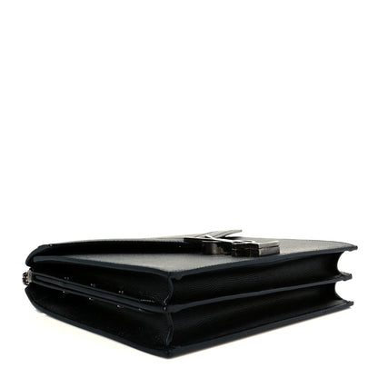 Saint Laurent Grain De Poudre Monogram Cassandra Clasp Bag Black 4 of 12