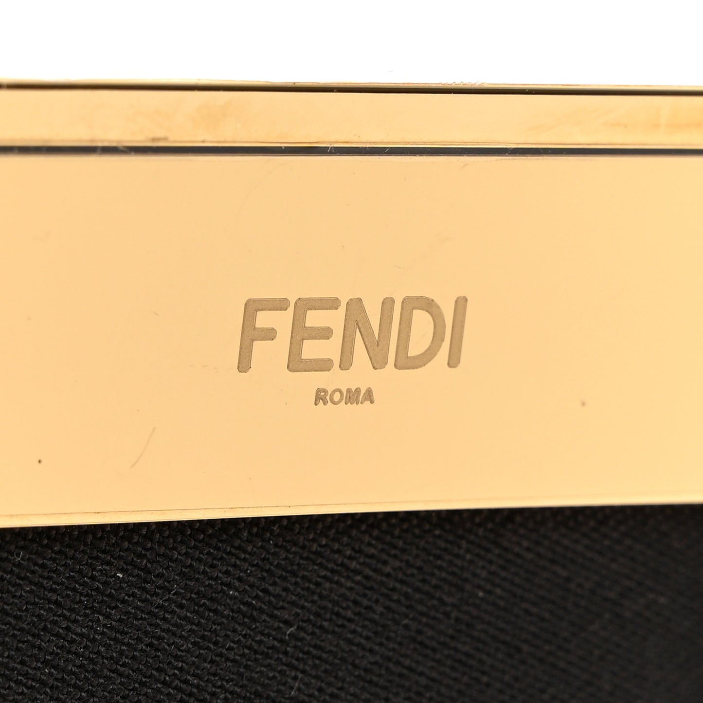 Raffia Chenille Shiny Nappa FF 1974 Small Fendi First Natural White Miele Scuro