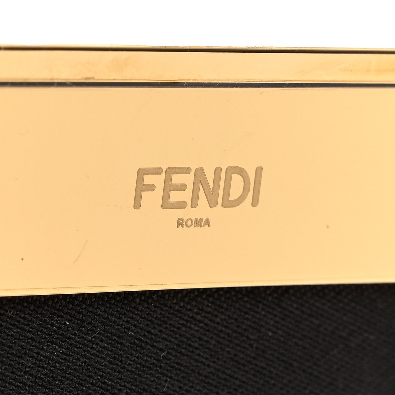 Fendi Raffia Chenille Shiny Nappa FF 1974 Small Fendi First Natural White Miele Scuro 7 of 12