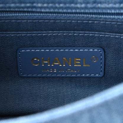 Chanel Denim Quilted Mini Pearl Crush Rectangular Flap Blue 6 of 11
