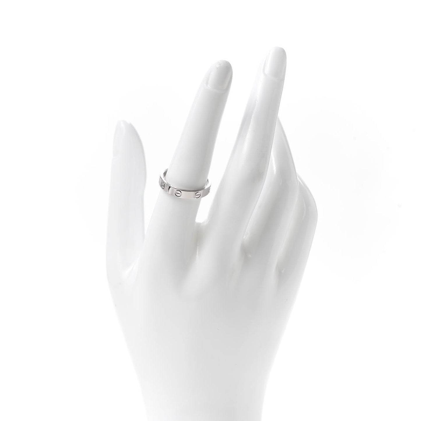 18K White Gold 3.5mm LOVE Wedding Band Ring 56 7.5