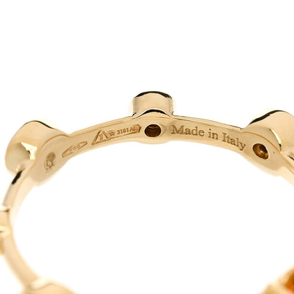 Damiani 18K Yellow Gold Diamond Citrine Band Ring 53 6.5 5 of 5