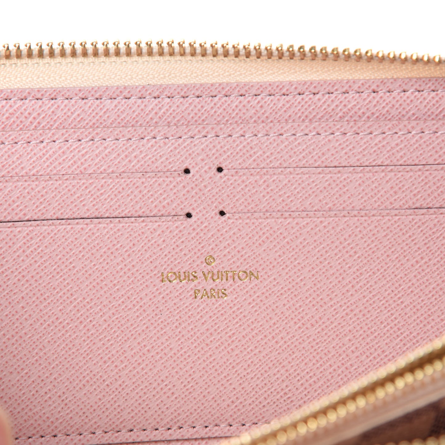 Damier Azur Clemence Wallet Rose Ballerine