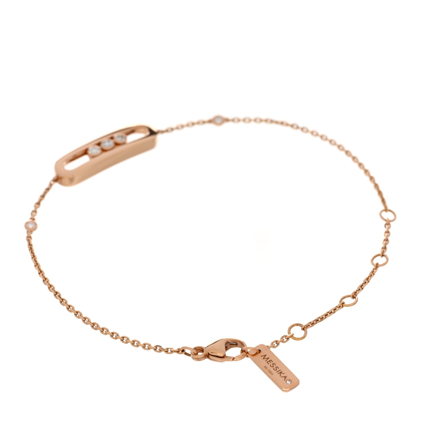 18K Rose Gold Diamond Baby Move Bracelet