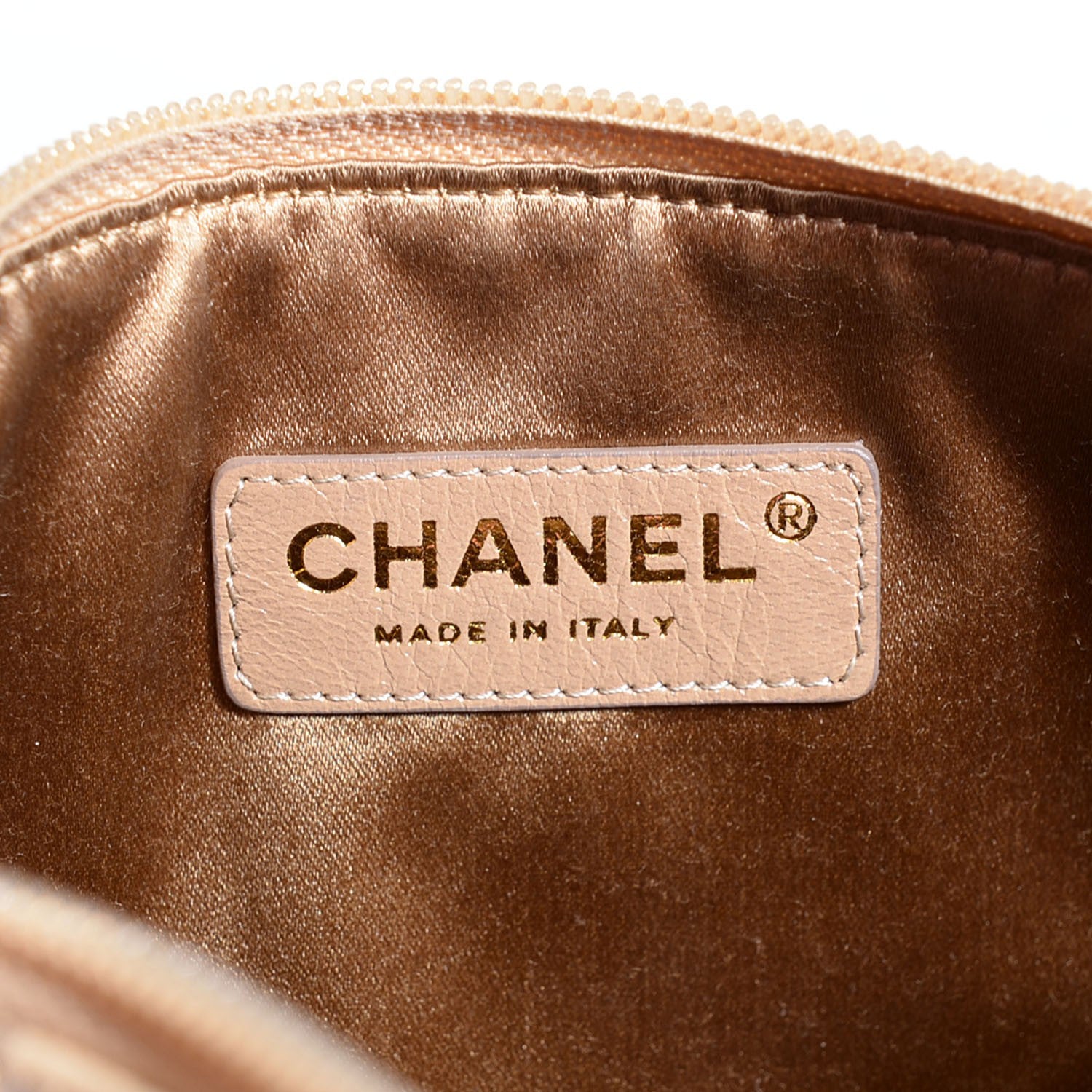 Chanel Python Fortune Cookie Clutch Light Gold 11 of 17
