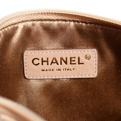 Chanel Python Fortune Cookie Clutch Light Gold 11 of 17
