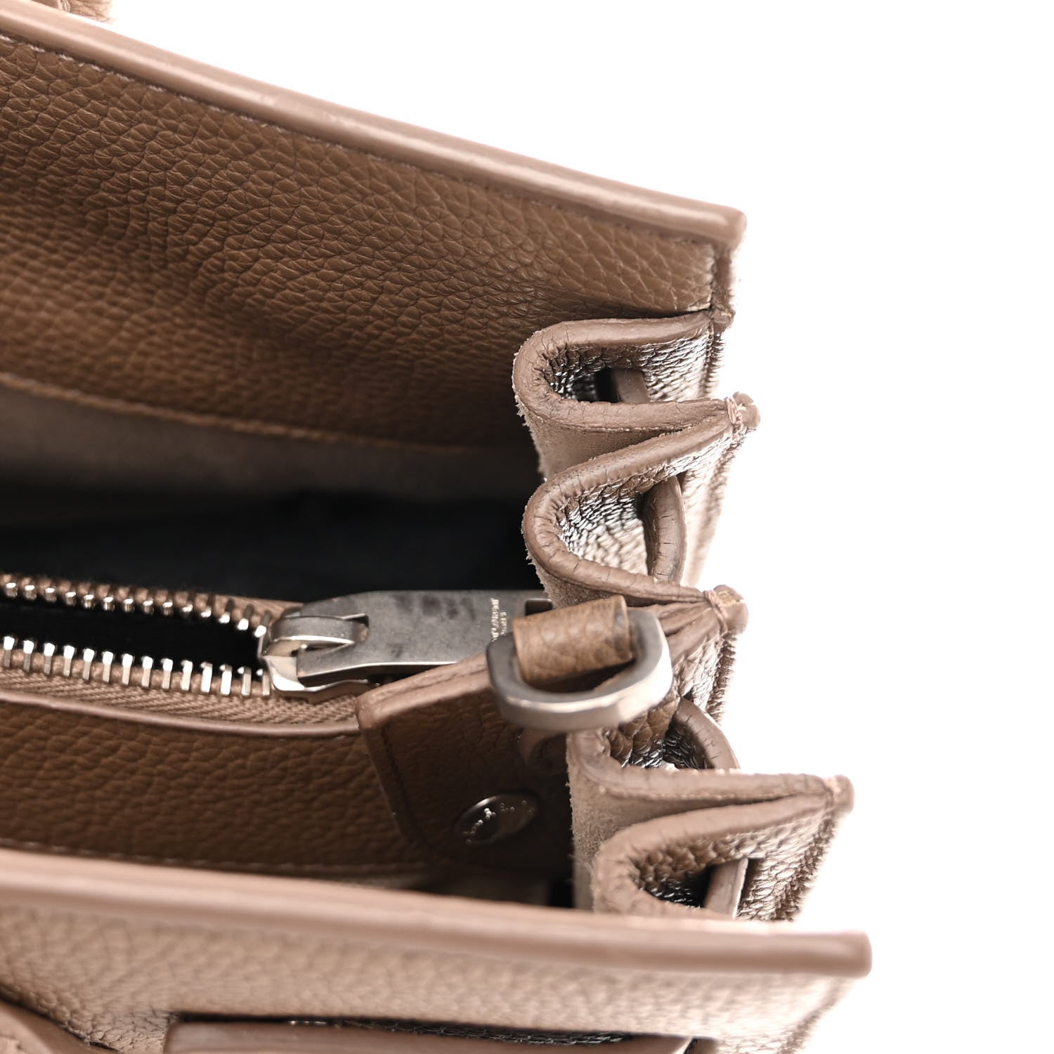 Saint Laurent Grained Calfskin Baby Sac De Jour Souple Taupe 10 of 15