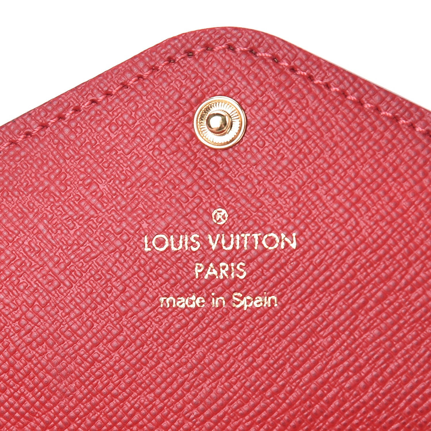 Louis Vuitton Damier Ebene Josephine Wallet Red 7 of 12