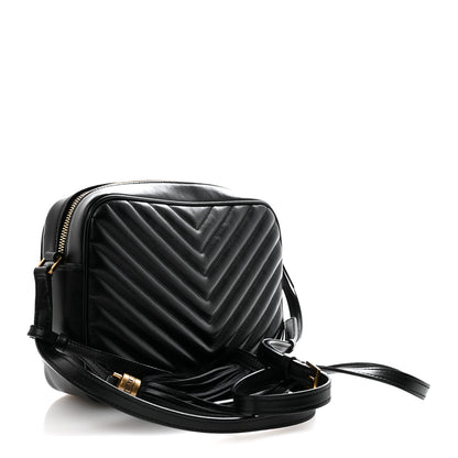 Saint Laurent Calfskin Matelasse Monogram Lou Camera Bag Black 3 of 12
