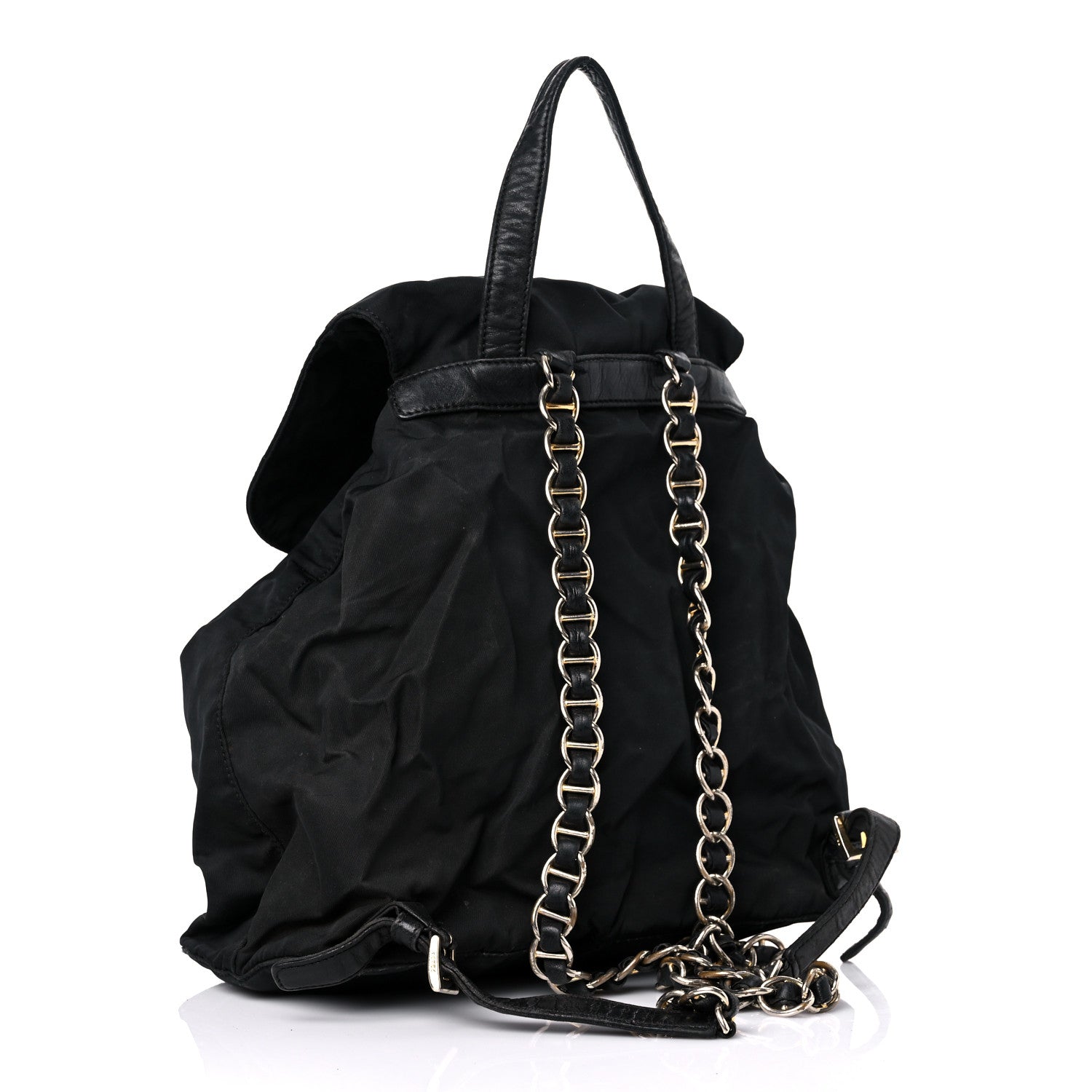 Prada Tessuto Nylon Vela Chain Backpack Black 3 of 20