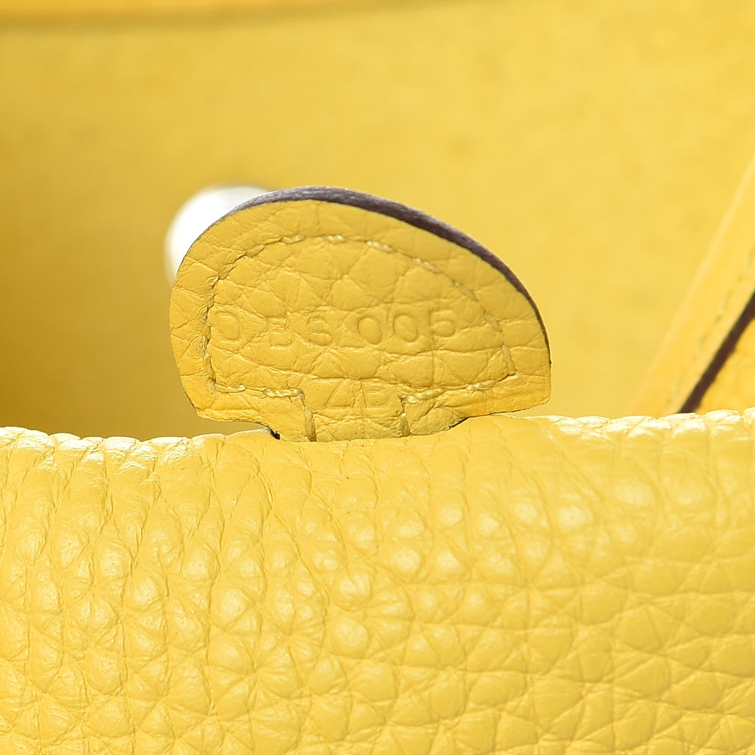 Hermes Taurillon Clemence Amazone Evelyne TPM Jaune De Naples White 8 of 9