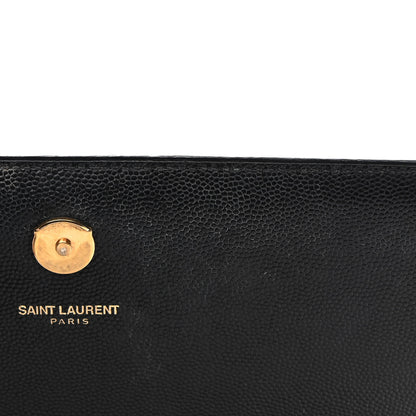 Saint Laurent Grain De Poudre Medium Classic Monogram Kate Satchel Black 10 of 14