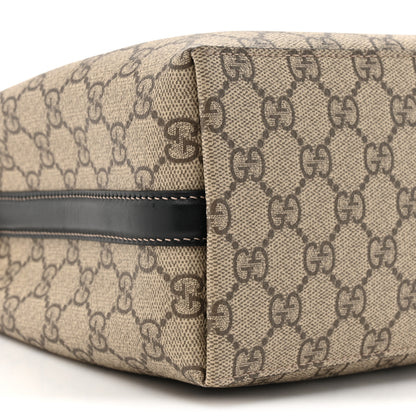 Gucci GG Supreme Monogram Emblem Mini Bucket Bag Beige Dark Brown Black Beige Dark Brown Black 10 of 10