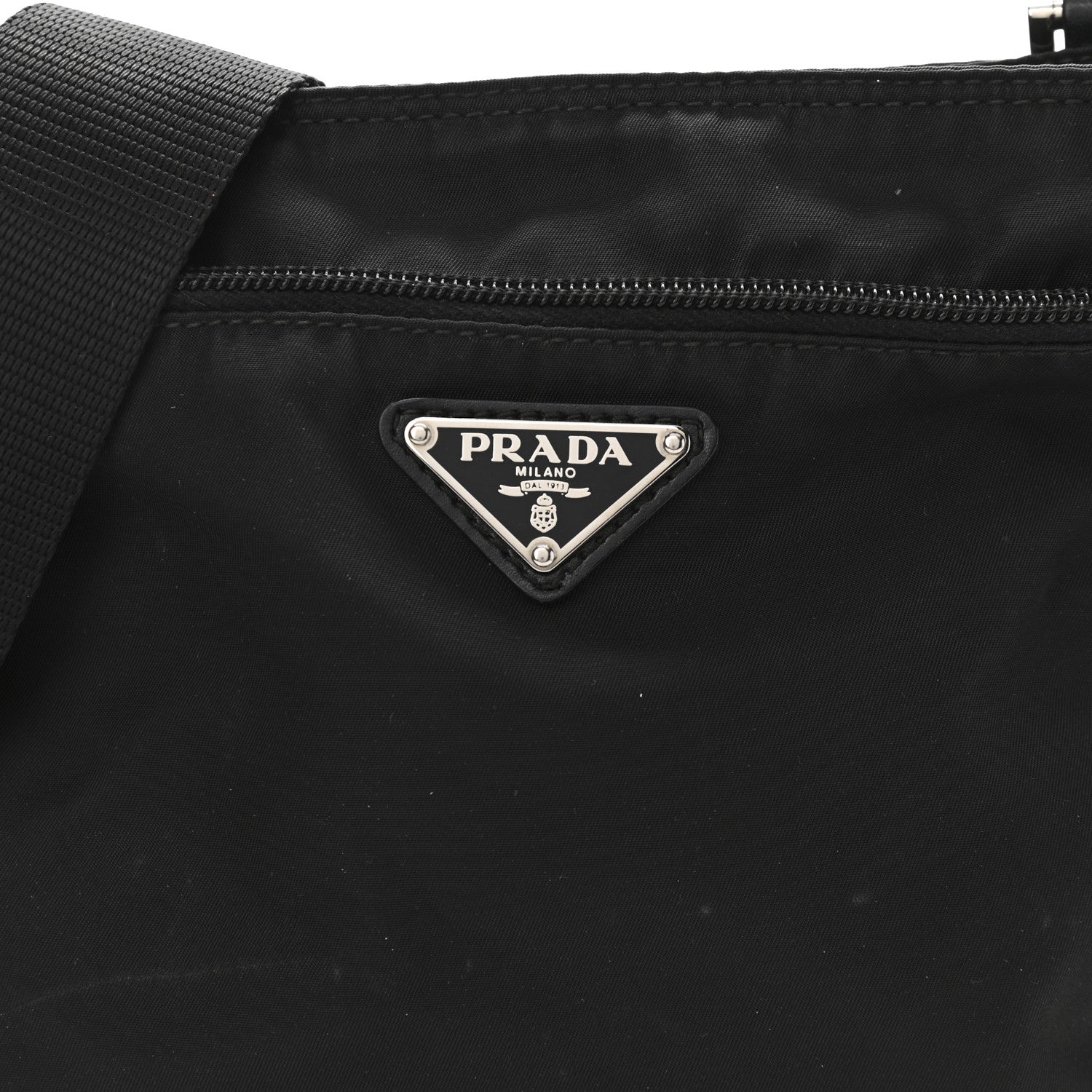 Prada Nylon Vela Small Flat Messenger Bag Black 8 of 13