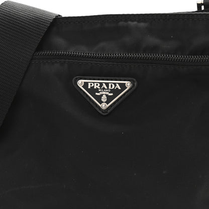 Prada Nylon Vela Small Flat Messenger Bag Black 8 of 13