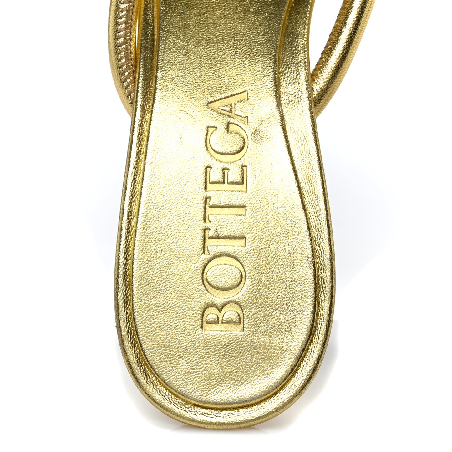 Metallic Nappa Blink Knot Mule Sandals 37.5 Gold