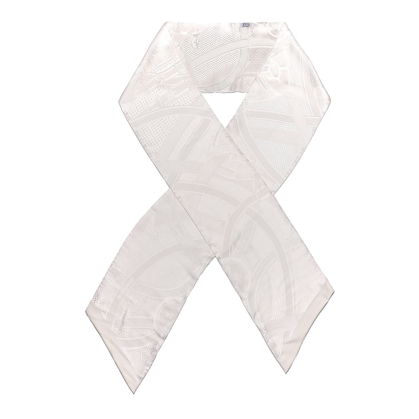 Silk Cavalcadour Maxi Twilly White