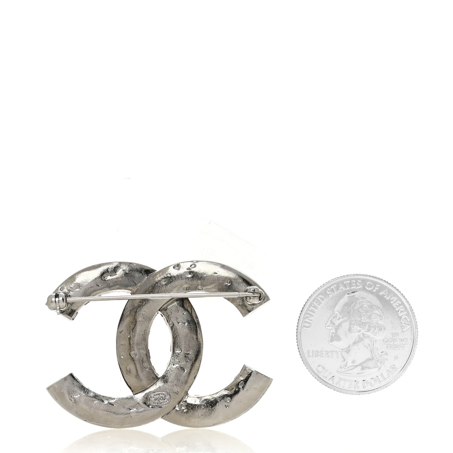 Ruthenium Crystal CC Brooch Red